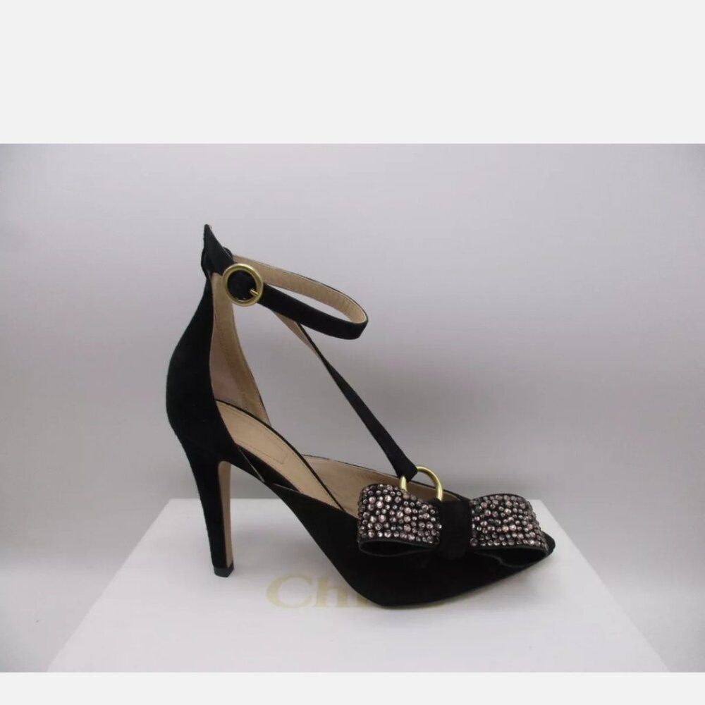 Chloe black heeled evening shoes